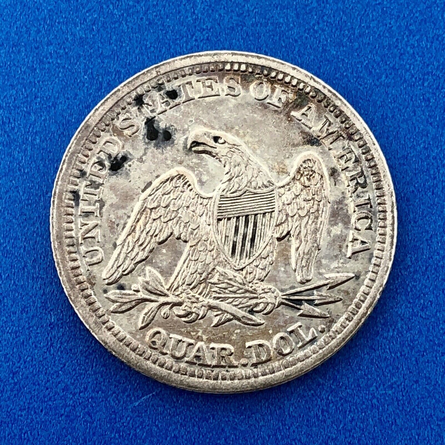 1845 P Seated Liberty Silver Quarter Dollar $.25 25c Philadelphia AU Details