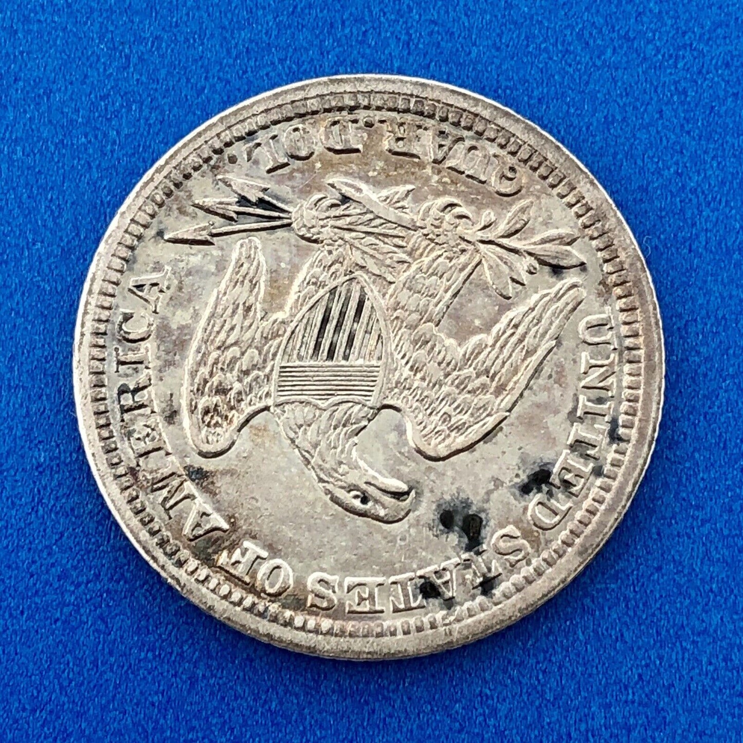 1845 P Seated Liberty Silver Quarter Dollar $.25 25c Philadelphia AU Details