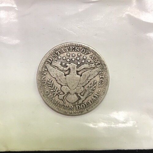 1914 D Barber Silver Quarter 25c $.25 Better Key Denver Rare Scarce