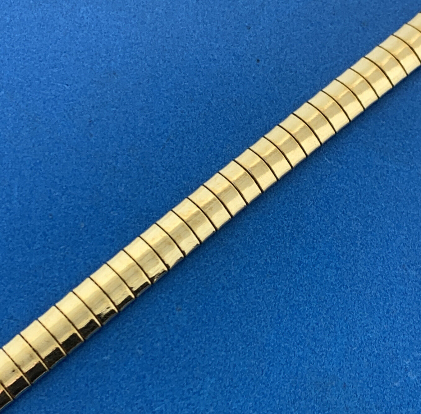 Designer Milor 925 Sterling Silver Vermeil Gold Tone Snake Chain Link Bracelet