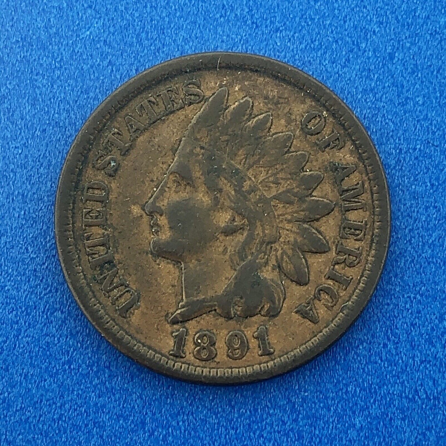 1891 Indian Head One Cent Penny Type 3 Bronze Better Key Philadelphia Coin