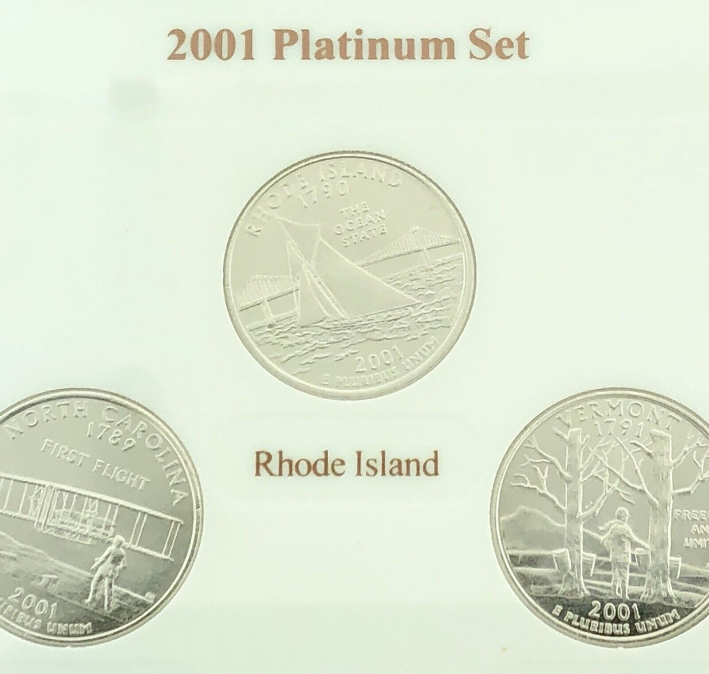 2001 P D State Quarter Collection Platinum Gold Philadelphia Denver 20 Coin Lot