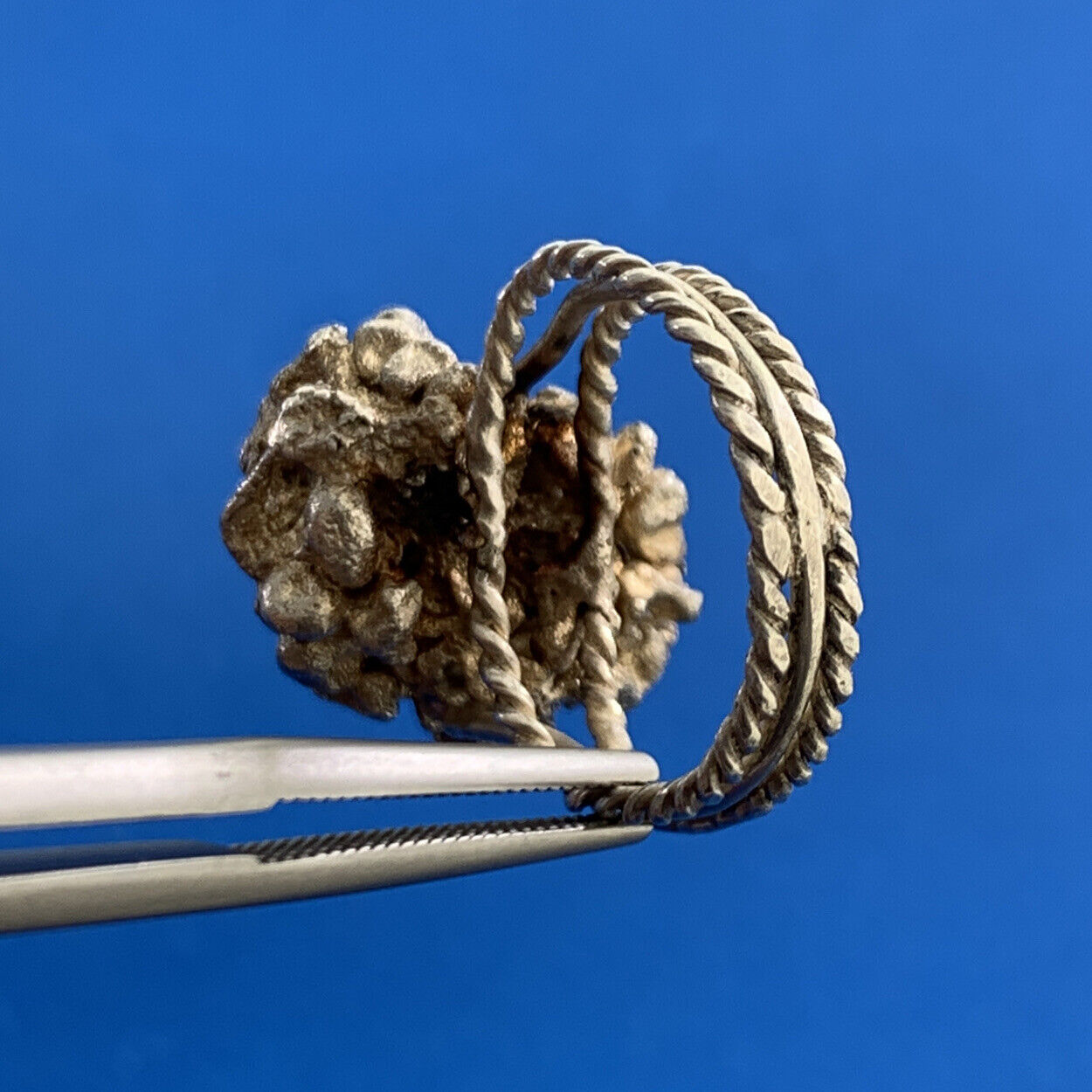 Artisan 925 Sterling Silver Artisan Nugget Free Form Size 6 Ring