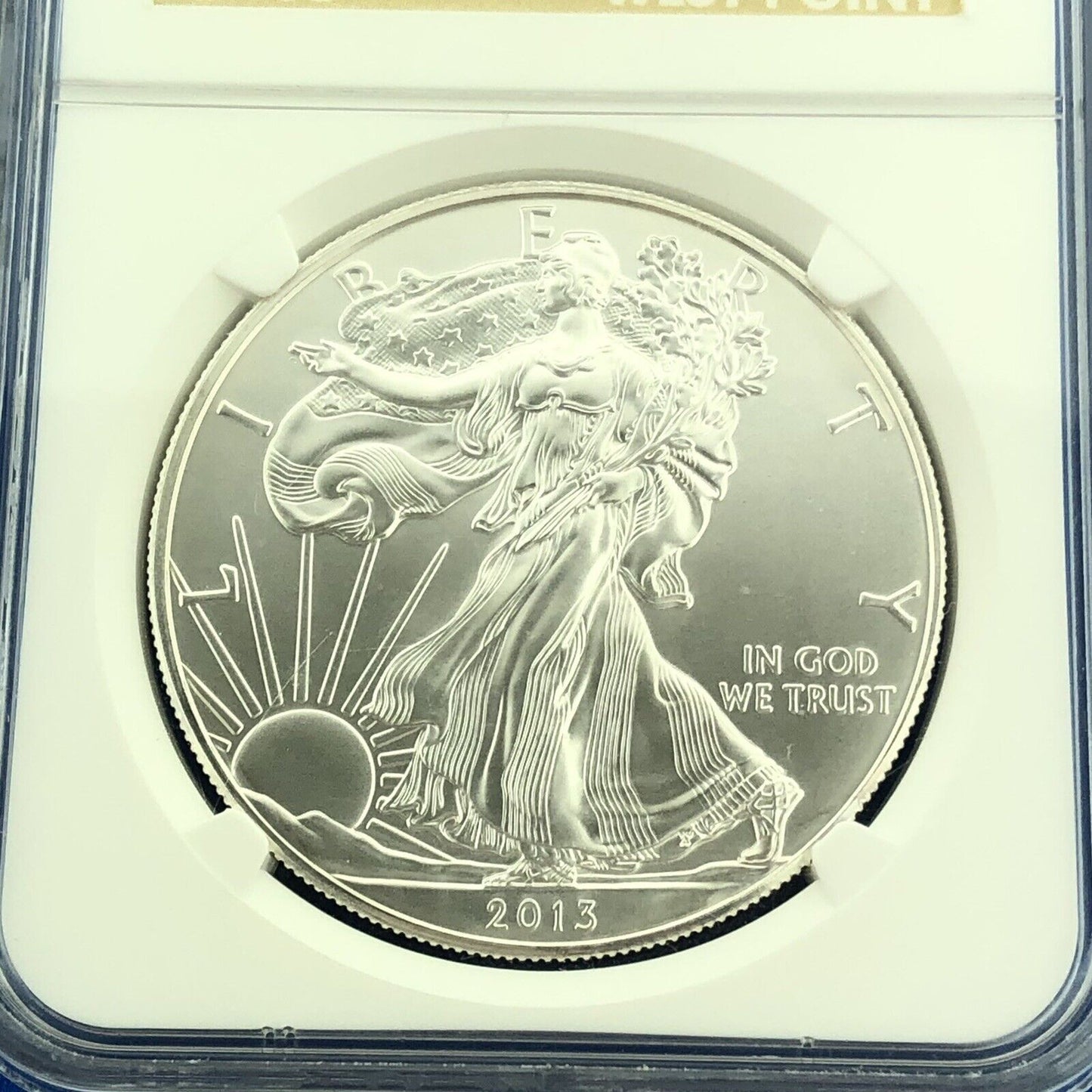 2013 W Silver Eagle 999 Fine Silver NGC MS 70 West Point Label Early Release