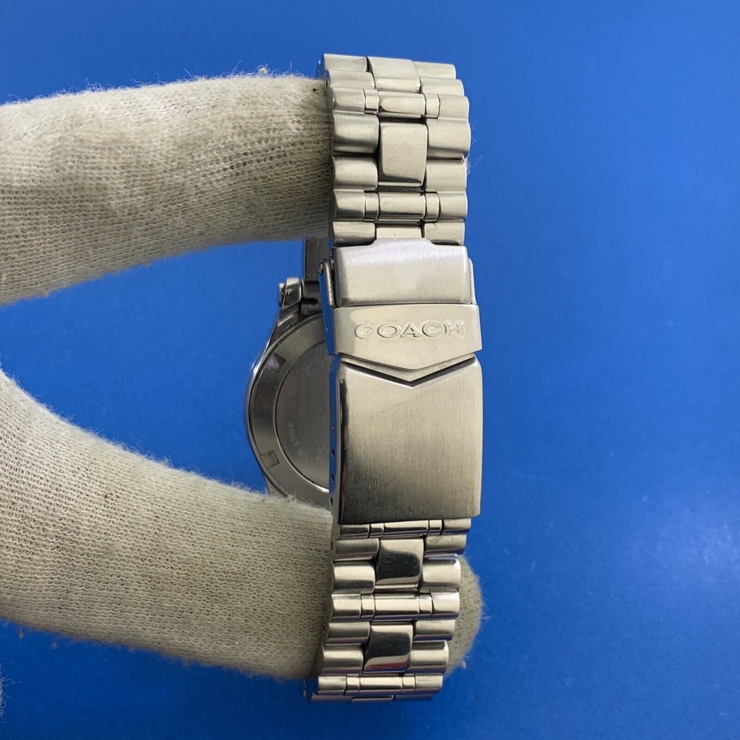 Coach Stainless Steel Black Face Date Window Working Watch