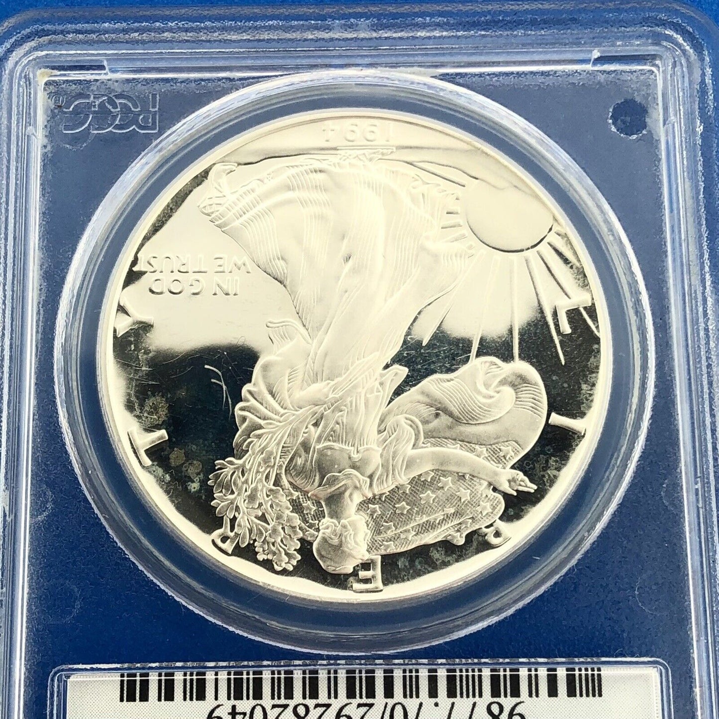 1994 P Proof Silver Eagle 999 Fine Silver PCGS PR70 DCAM Deep Cameo