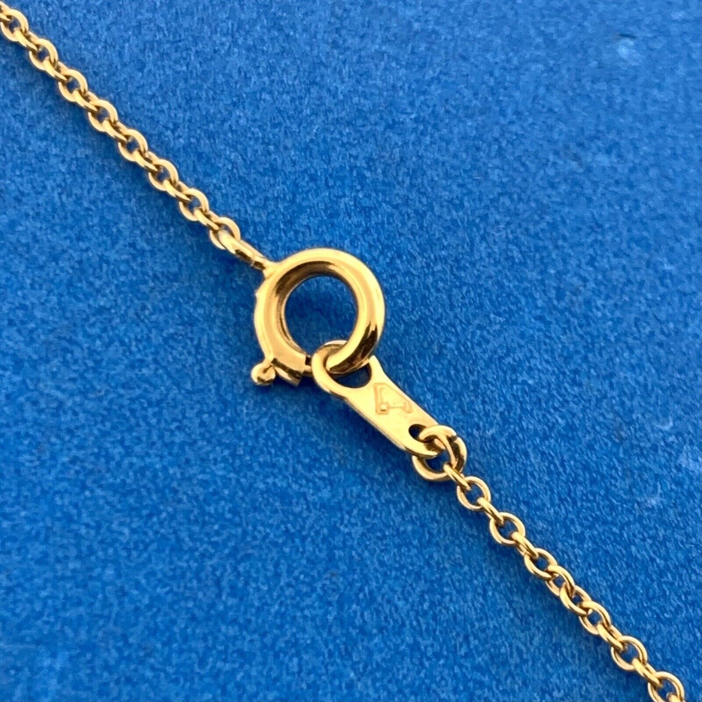 Gorgeous 18k Yellow Gold Orange Citrine Diamond Accent Floral 16" Chain Necklace