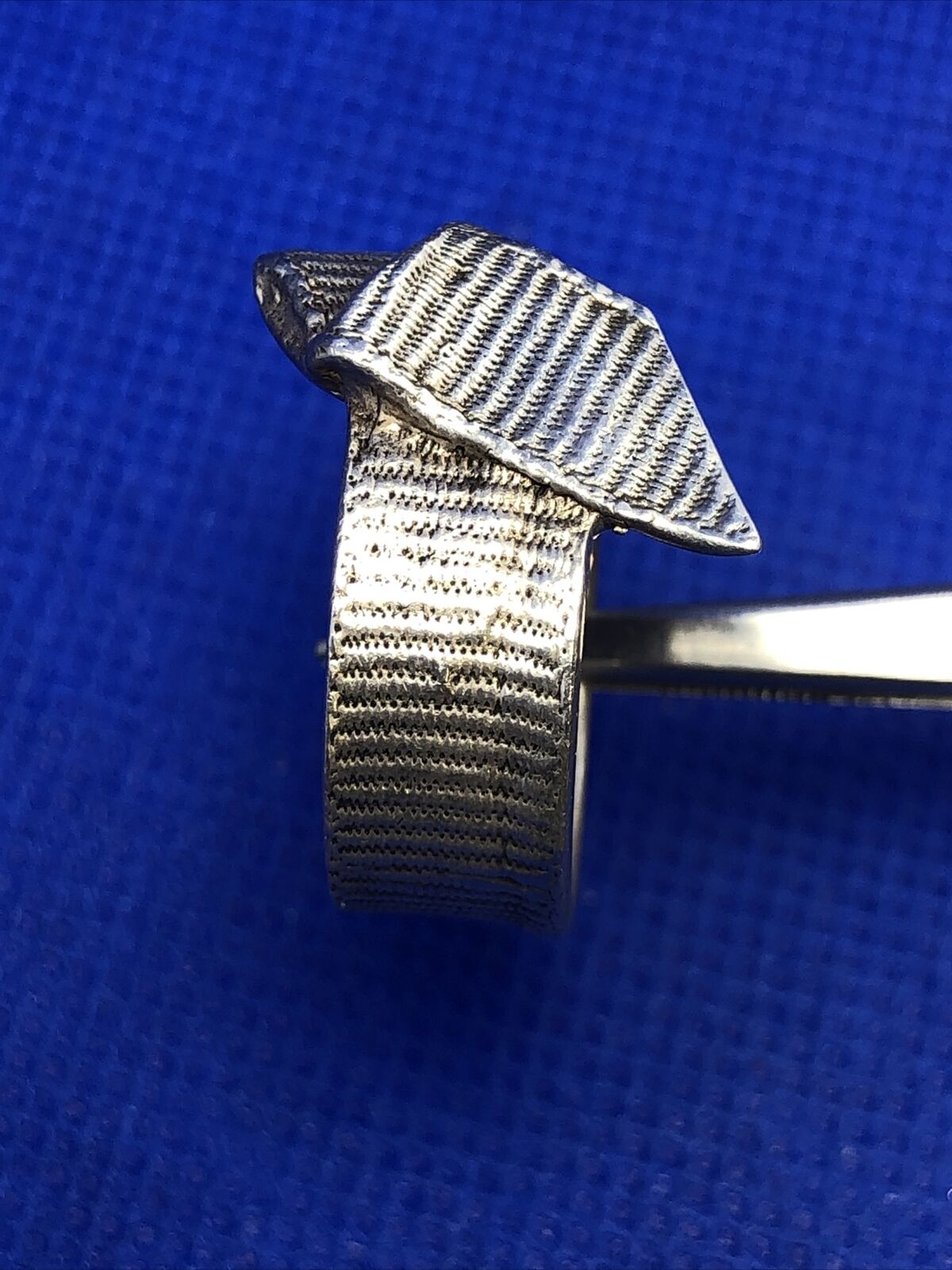 Designer Mignon Faget 925 Sterling Silver Knots And Bows Collection Banner Ring