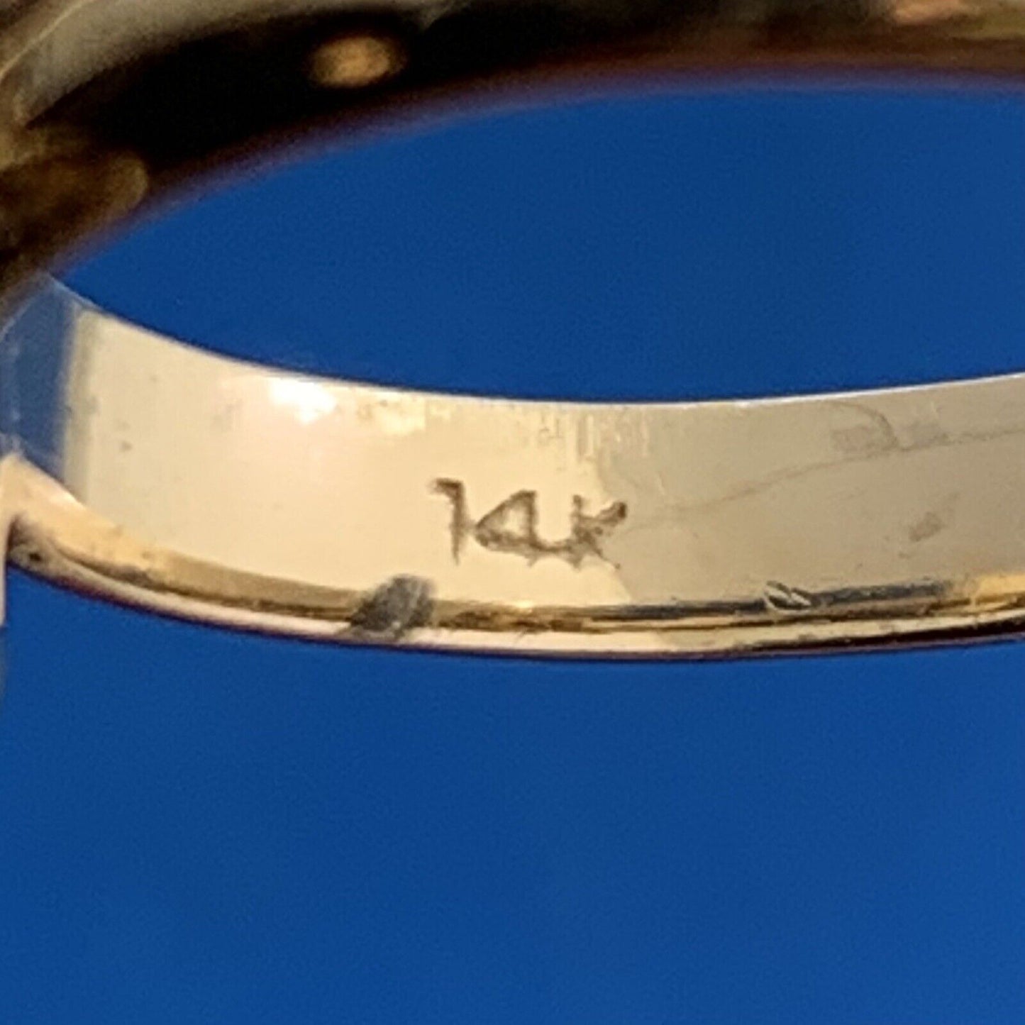 Vintage 14K Yellow Gold Emerald Cut Citrine Solitaire Cocktail Ring