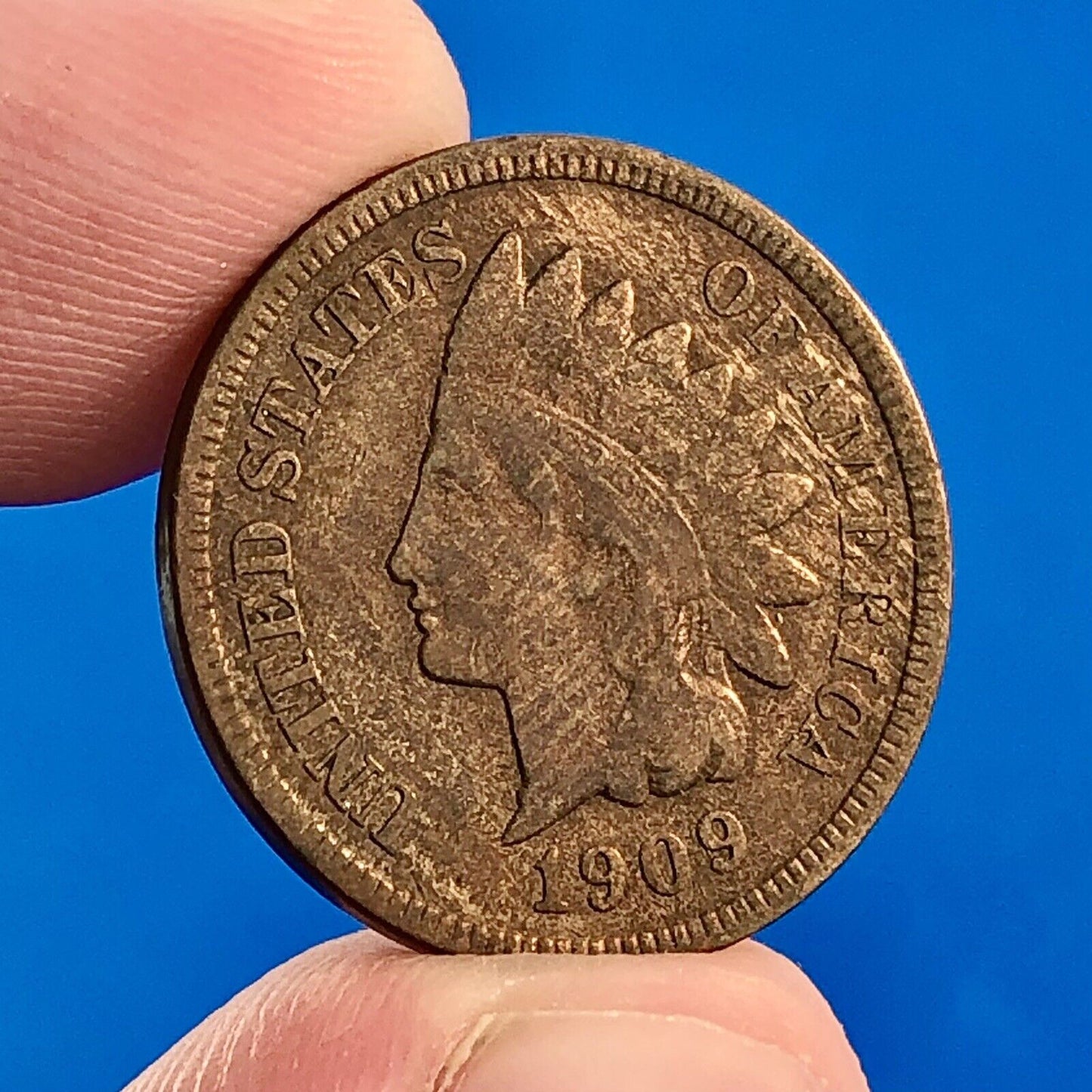 1909 S Indian Head One Cent Penny Type 3 Bronze Better Key San Francisco Coin