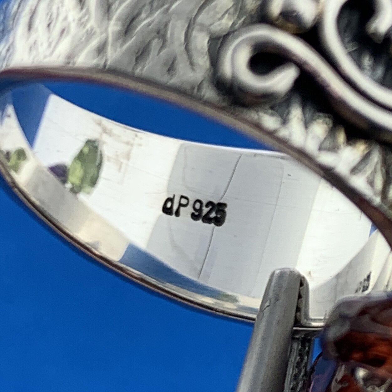 Designer D Paulus Sterling Silver 925 Multi Stone Nugget Dangle Cha Cha Ring