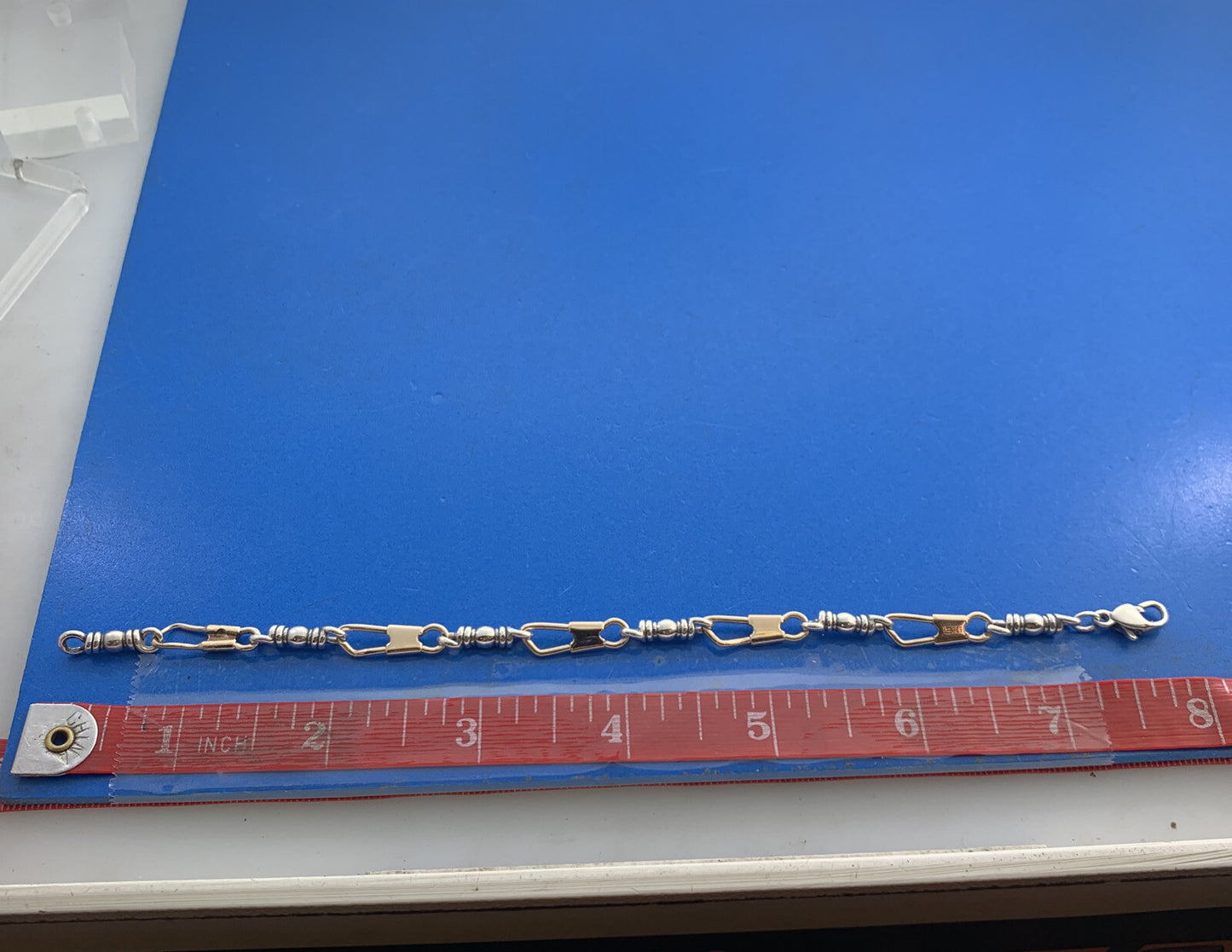 James Avery 925 Sterling Silver 14K Yellow Gold Fishers Of Men Chain Bracelet