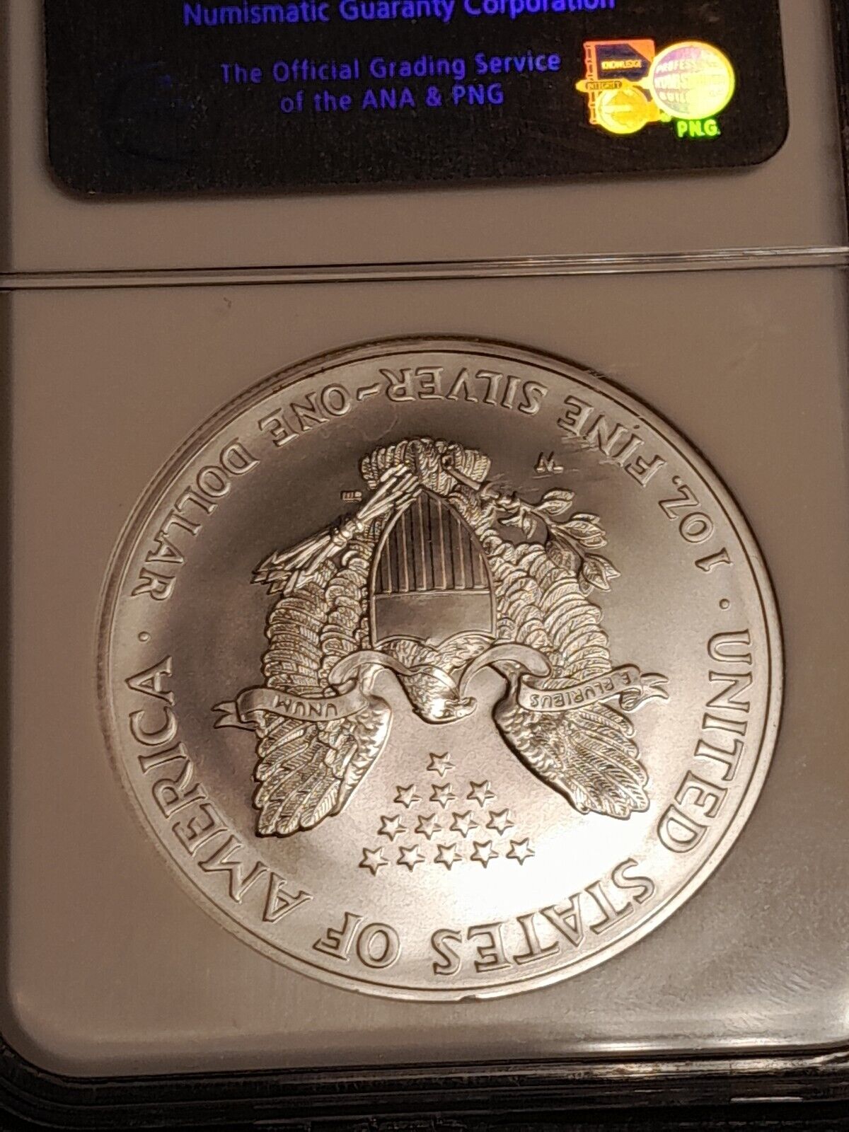 2008 W Eagle Silver $1 Reverse of 2007 MS 70 NGC Ultra Rare