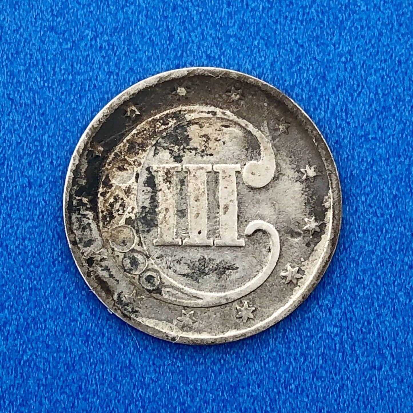 1853 P 3 Cent Silver Three Cent Piece 3c Trime Better Key Philadelphia Mint Coin