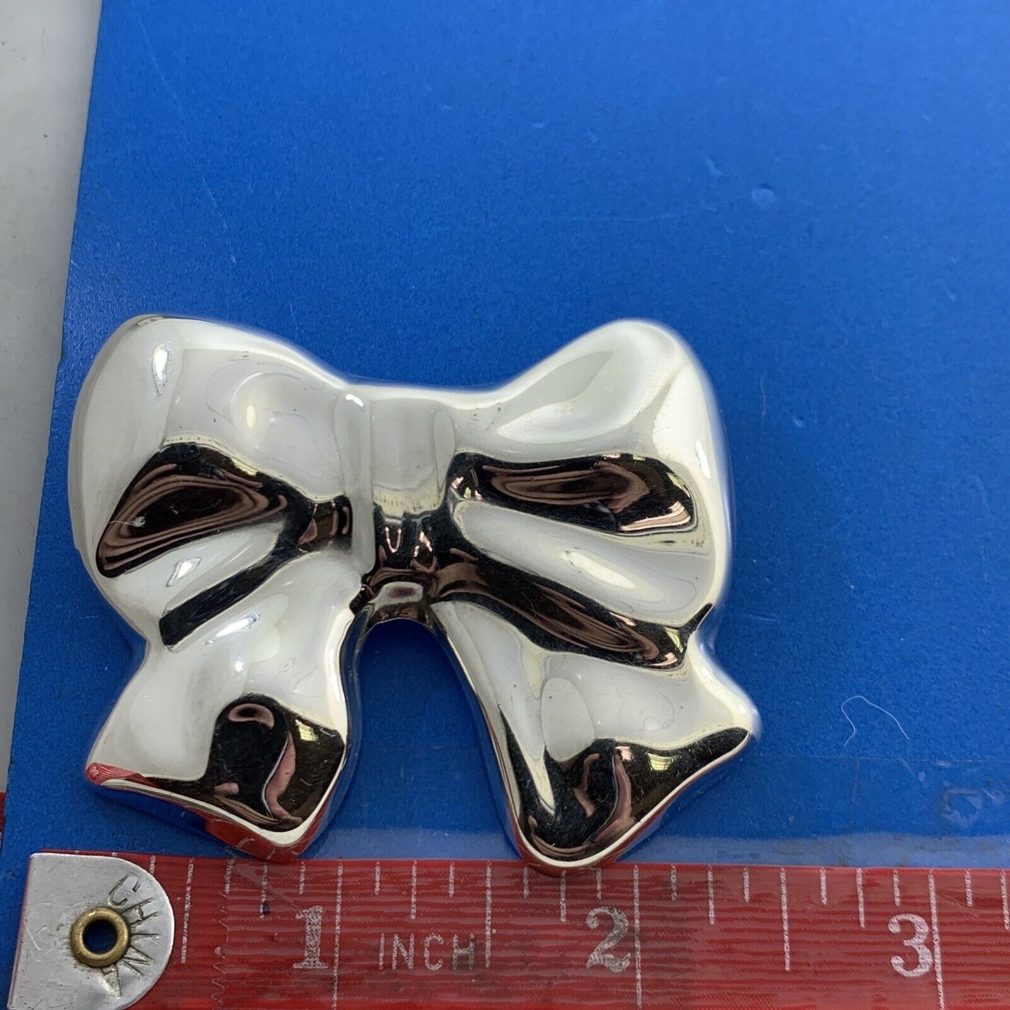 Los Ballesteros Taxco Mexico 925 Sterling Silver Large Bow Pendant Pin Brooch