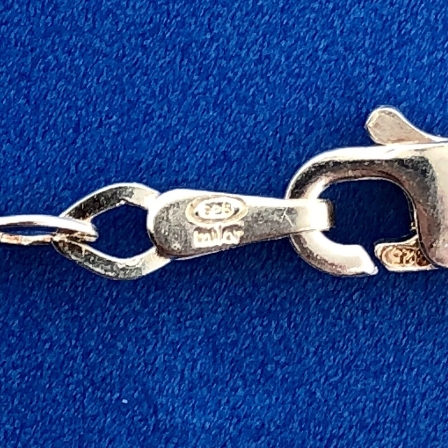 Designer Milor Italy 925 Sterling Silver Fancy Oval Link Chain Necklace