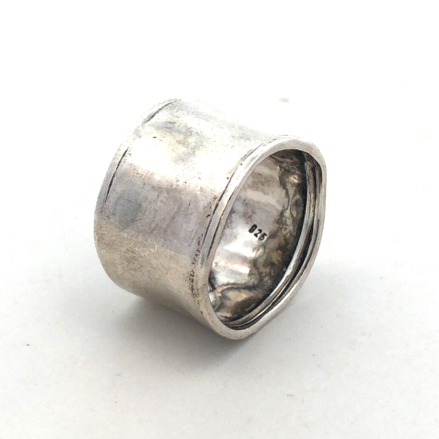 Designer Silpada 925 Sterling Silver Modernist Wide Cigar Band Ring