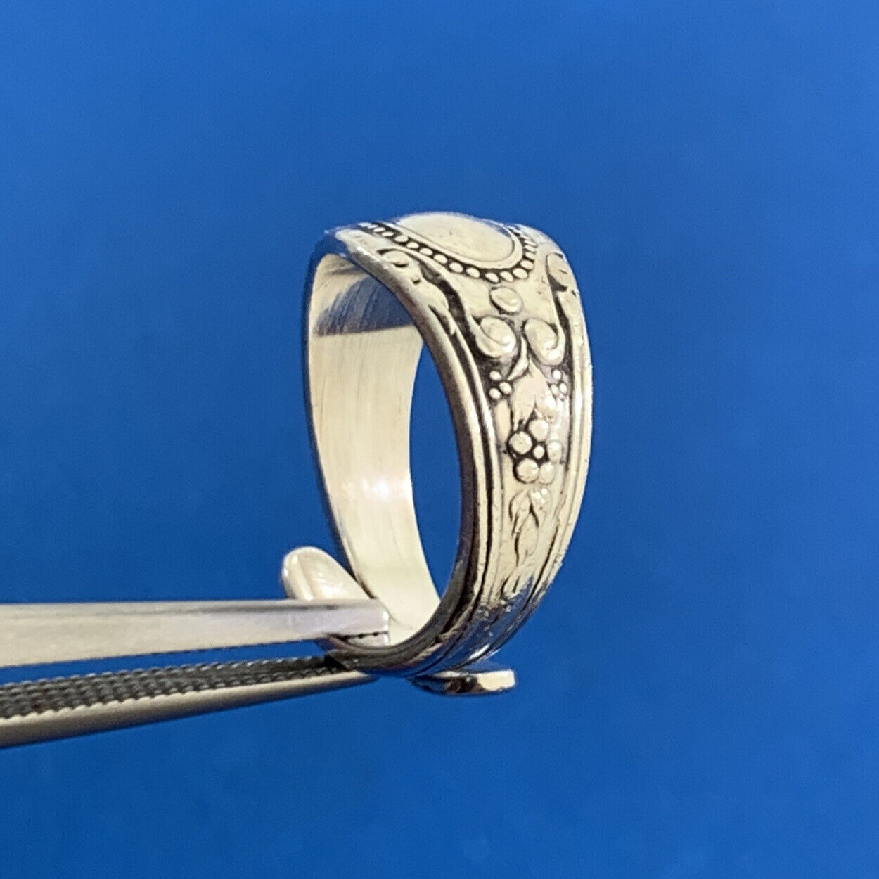 Towle 925 Sterling Silver King Richard Pattern Engravable Adjustable Band Ring