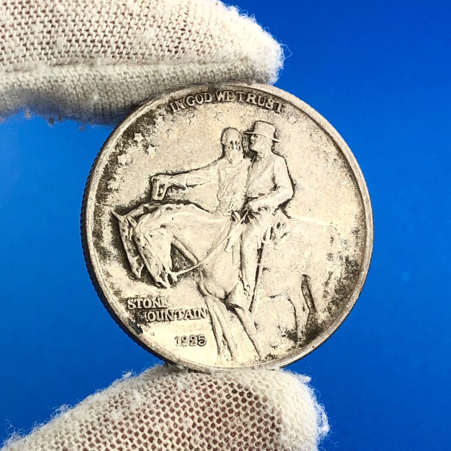1925 P Stone Mountain Commemorative .900 Silver Half Dollar XF Rare Coin
