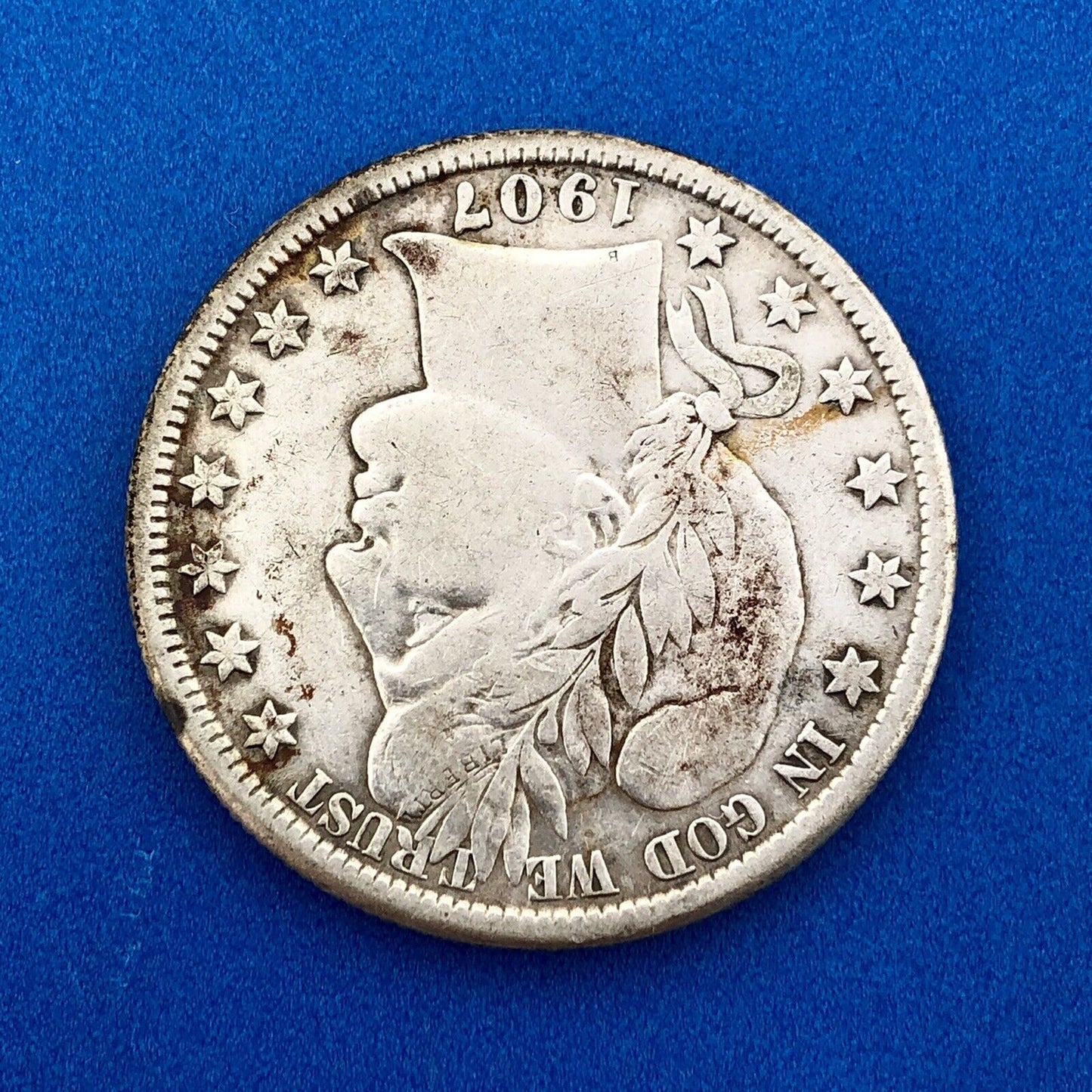 1907 O Silver Barber Half Dollar Better Key Date New Orleans Coin Rare Scarce
