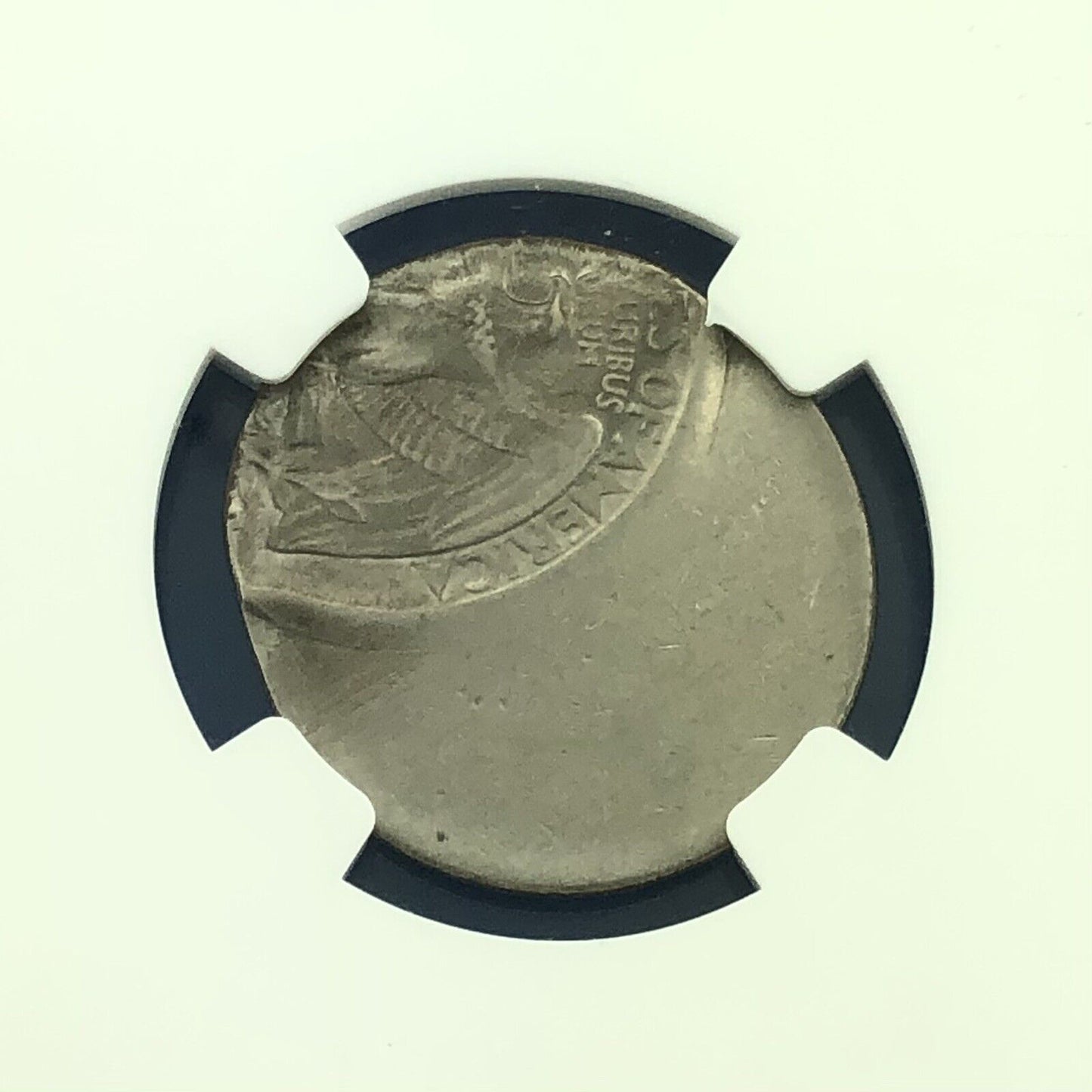 1983 P Washington Clad Quarter Mint Error Struck 50% Off Center NGC MS62