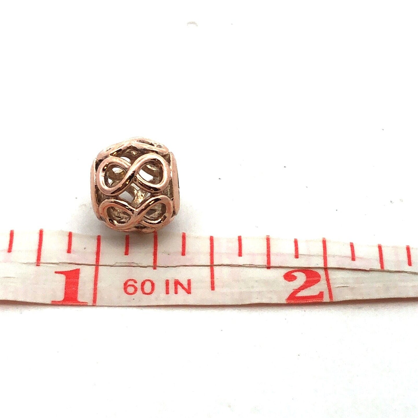 PANDORA ALE 925 Sterling Silver Rose Gold Vermeil Infinite Shine Charm 781872