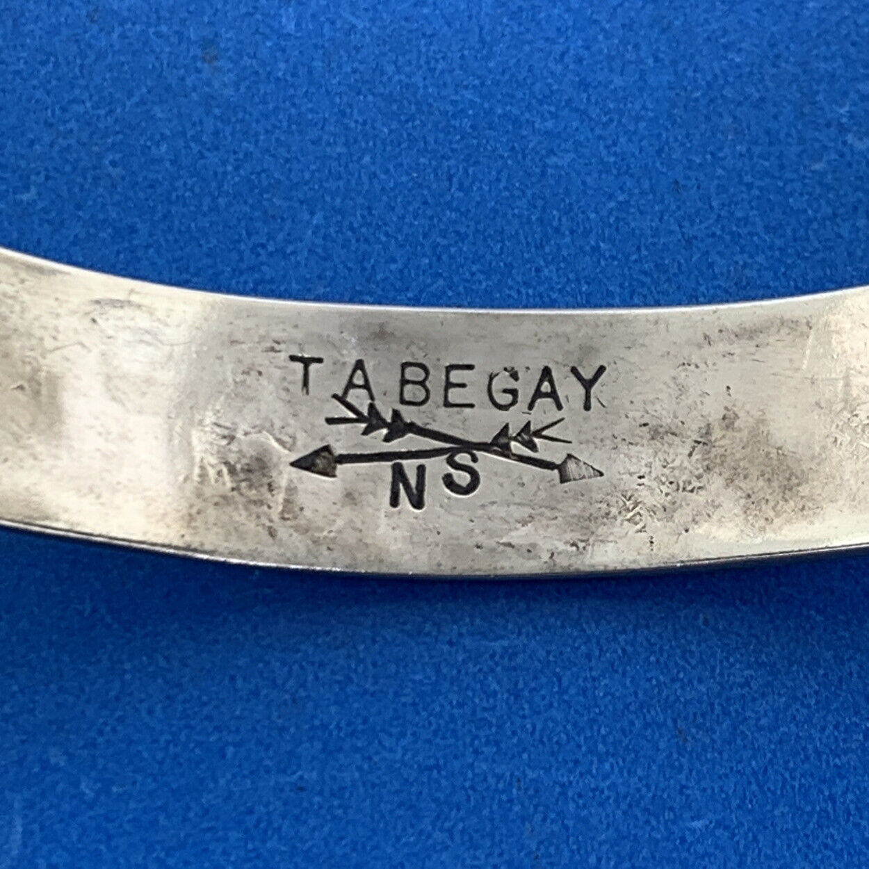 Native American T A Begay Navajo Silver Toned Storyteller Cuff Bracelet