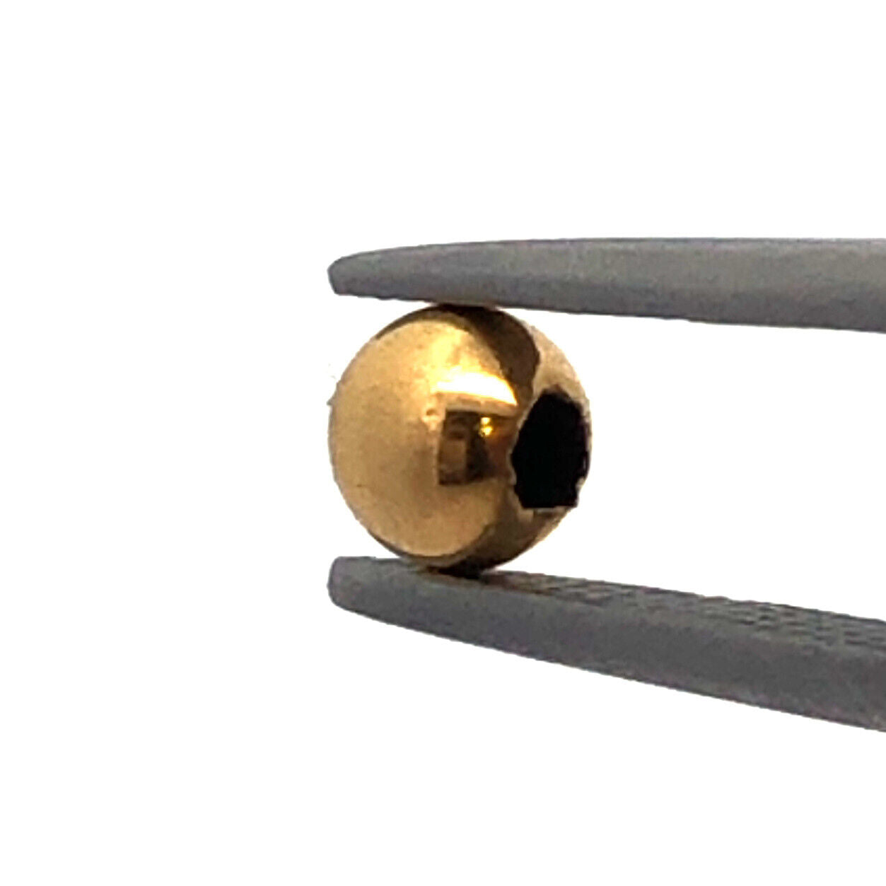 14K Yellow Gold Ball Bead Slide Bracelet Spacer Charm