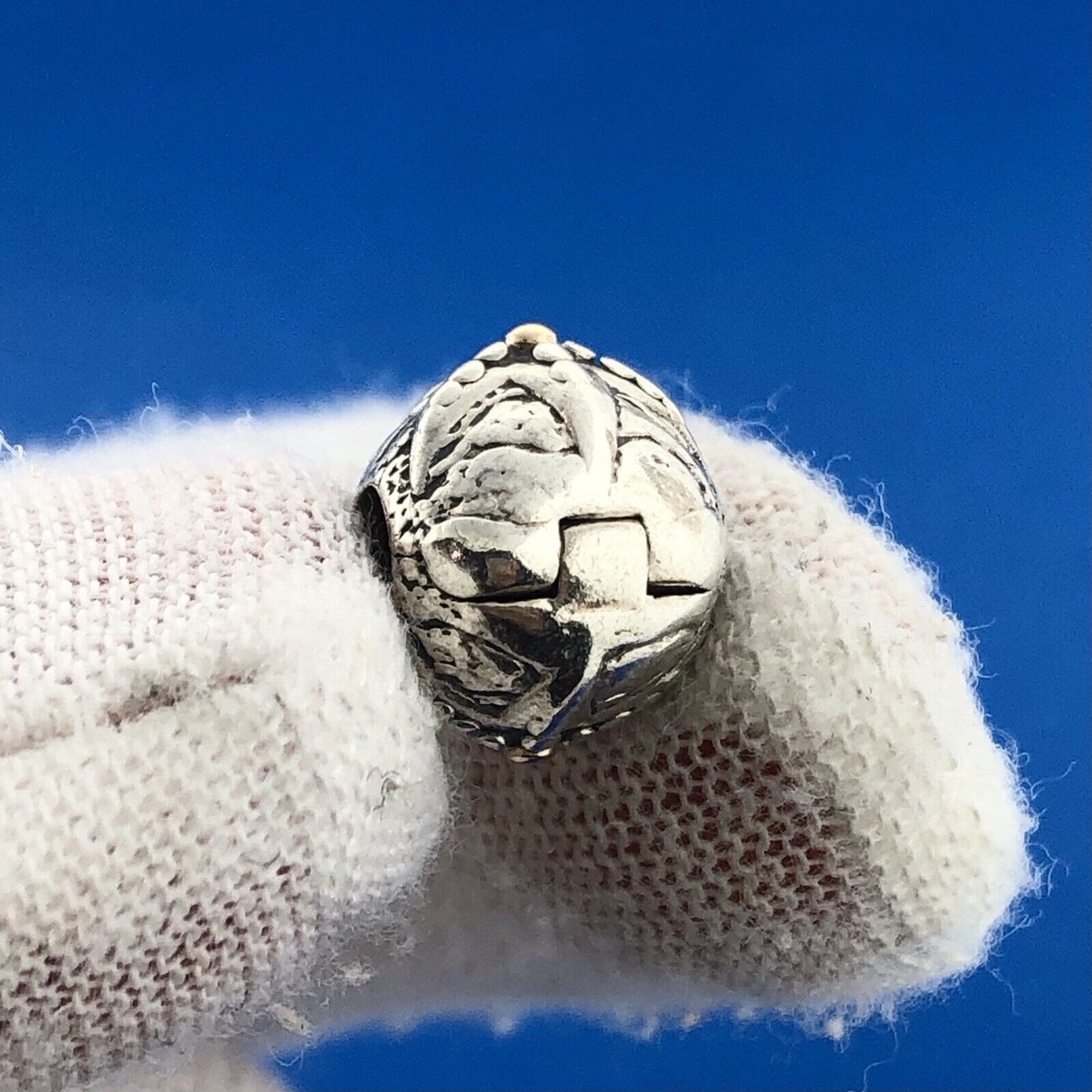 Authentic PANDORA Sterling Silver 14K Yellow Gold Starfish Clip Charm 791164 RET