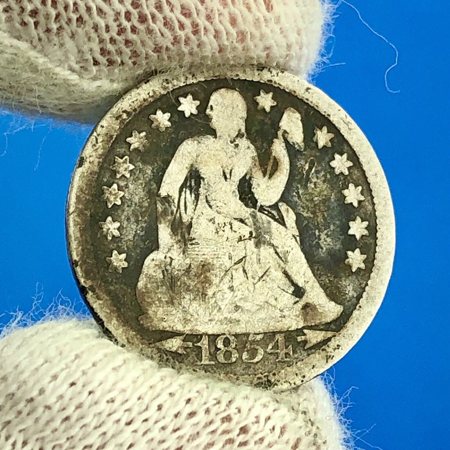 1854 P Seated Liberty Dime Variety 3 Arrows Better Key Philadelphia Type Coin