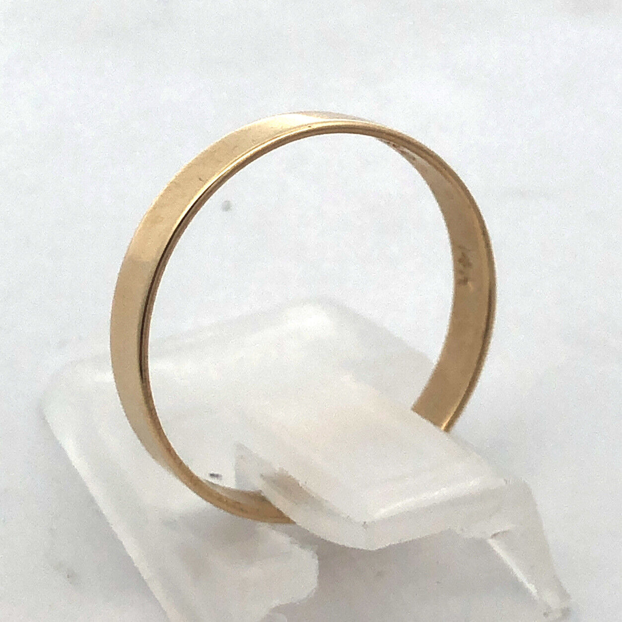 Designer CATBIRD 14K Yellow Gold Polished Flat Wedding Anniversary Band Ring