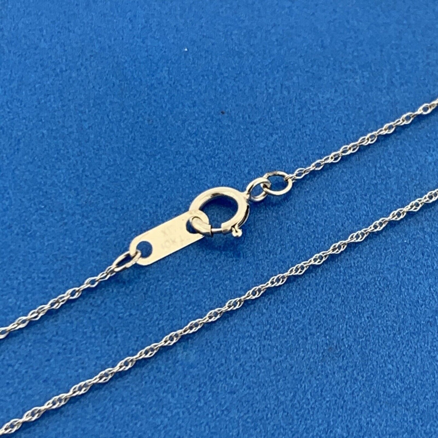 Designer 10K White Gold Diamond Infinity Eternity Circle Anniversary Necklace