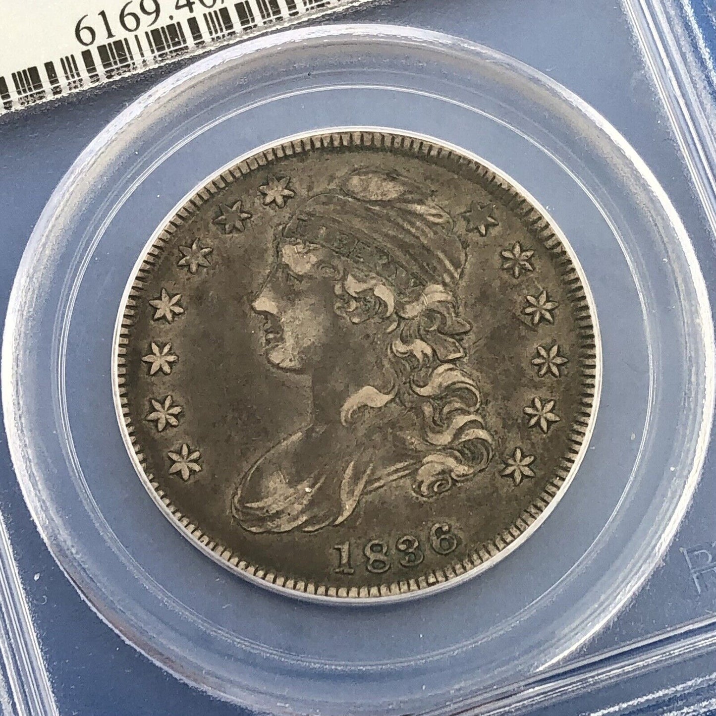 1836 Capped Bust Silver Half Dollar 50c Lettered Edge PCGS XF40 Early US Coin