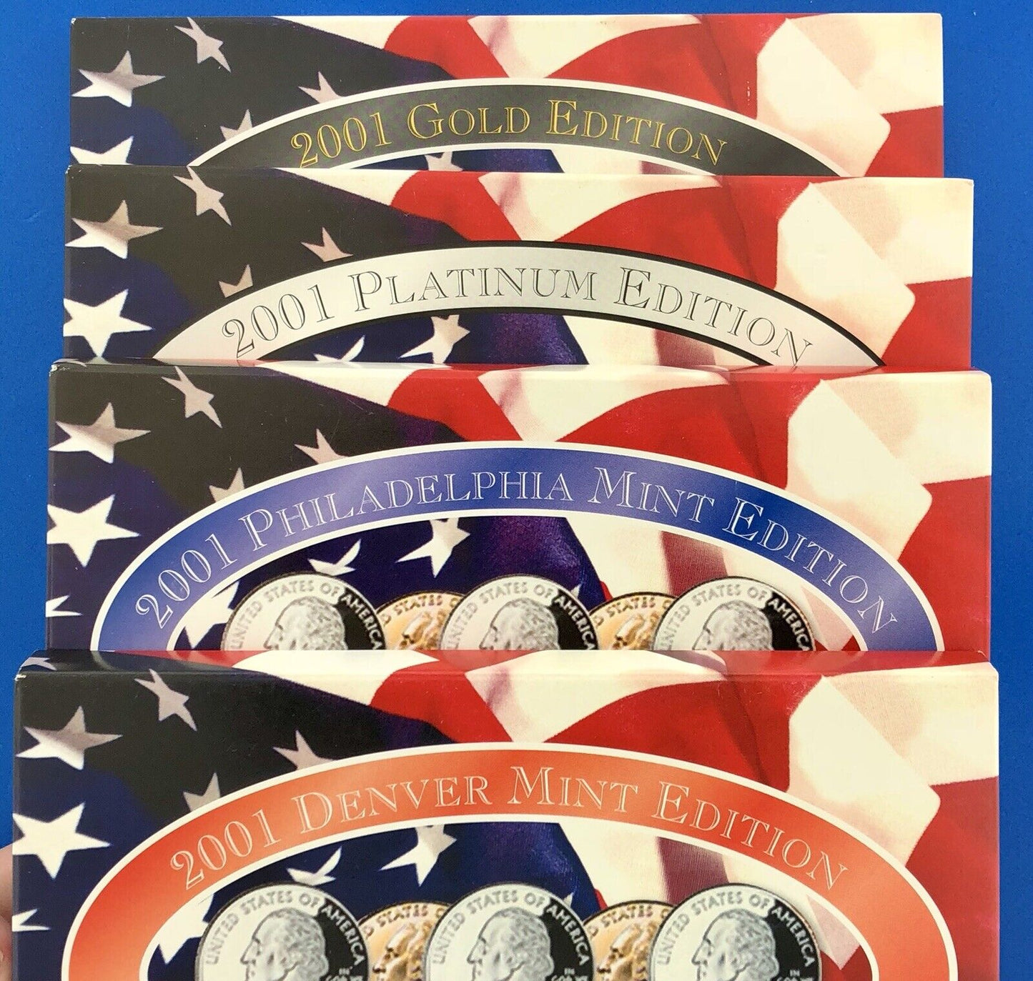 2001 P D State Quarter Collection Platinum Gold Philadelphia Denver 20 Coin Lot