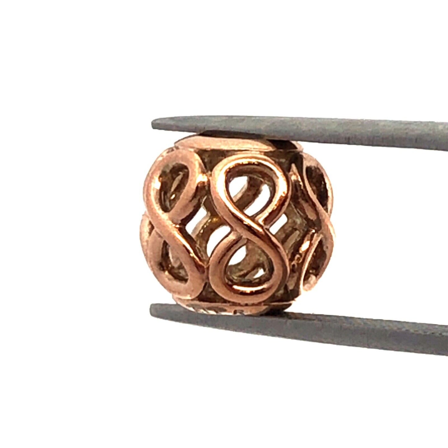 PANDORA ALE 925 Sterling Silver Rose Gold Vermeil Infinite Shine Charm 781872