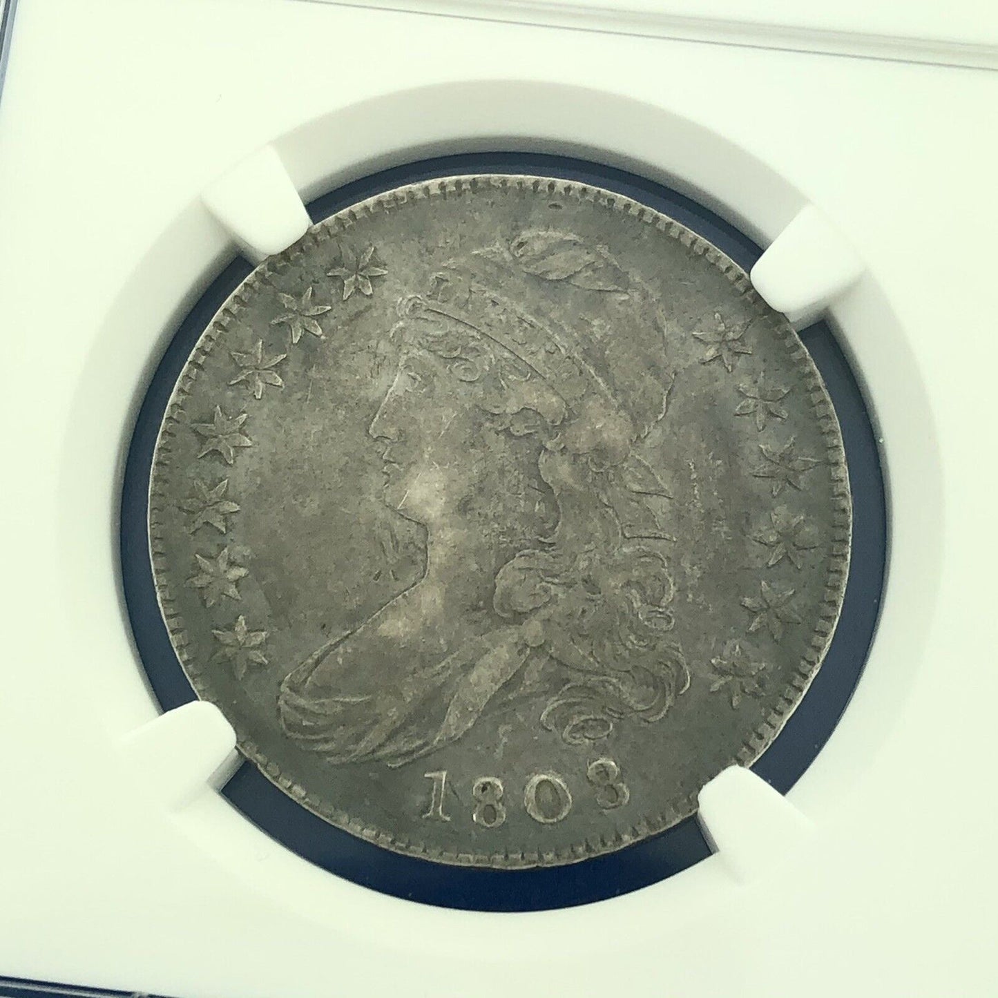 1808/7 Capped Bust Silver Half Dollar 50c Lettered Edge NGC VF30 O-101 Coin