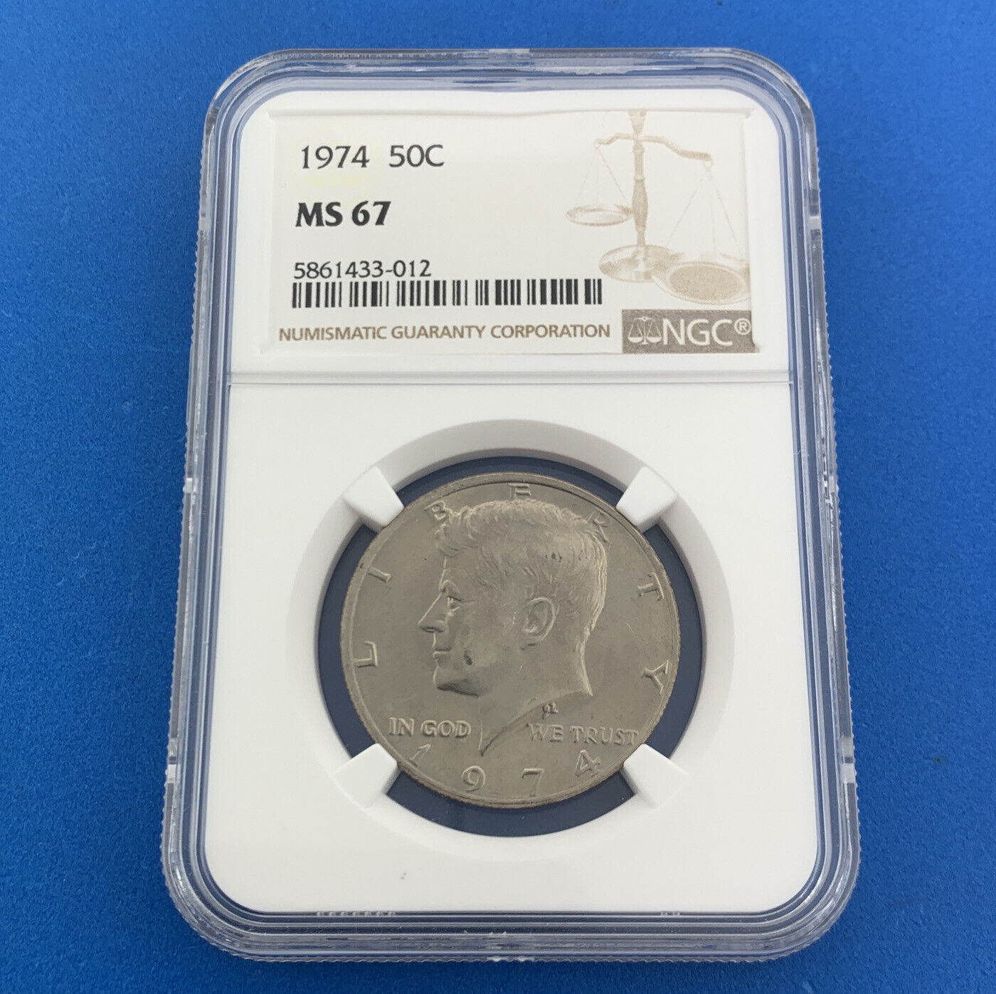 1974 50c Kennedy Half Dollar MS 67 NGC Graded Rare Quality Coin