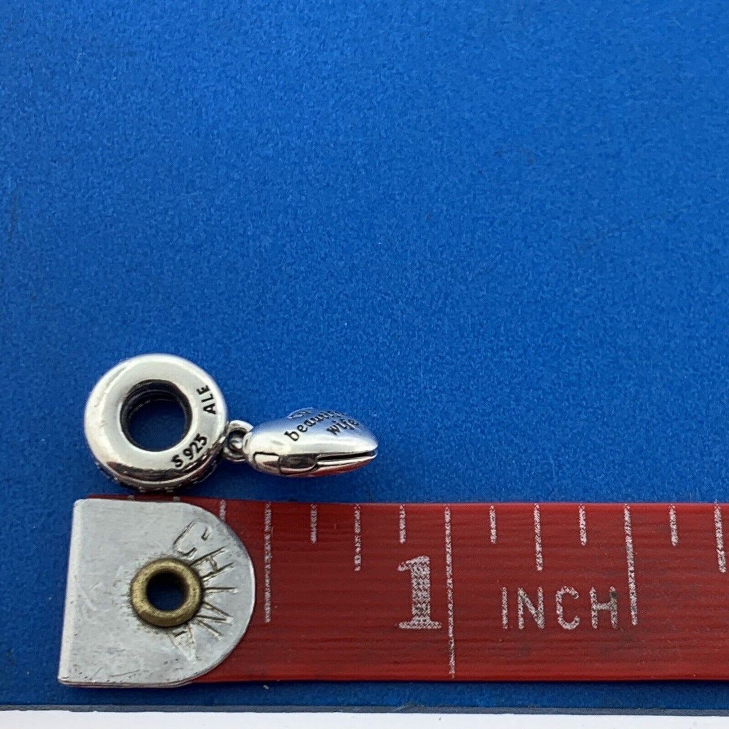 Authentic PANDORA 925 Sterling Silver CZ My Beautiful Wife 791524CZ Dangle Charm