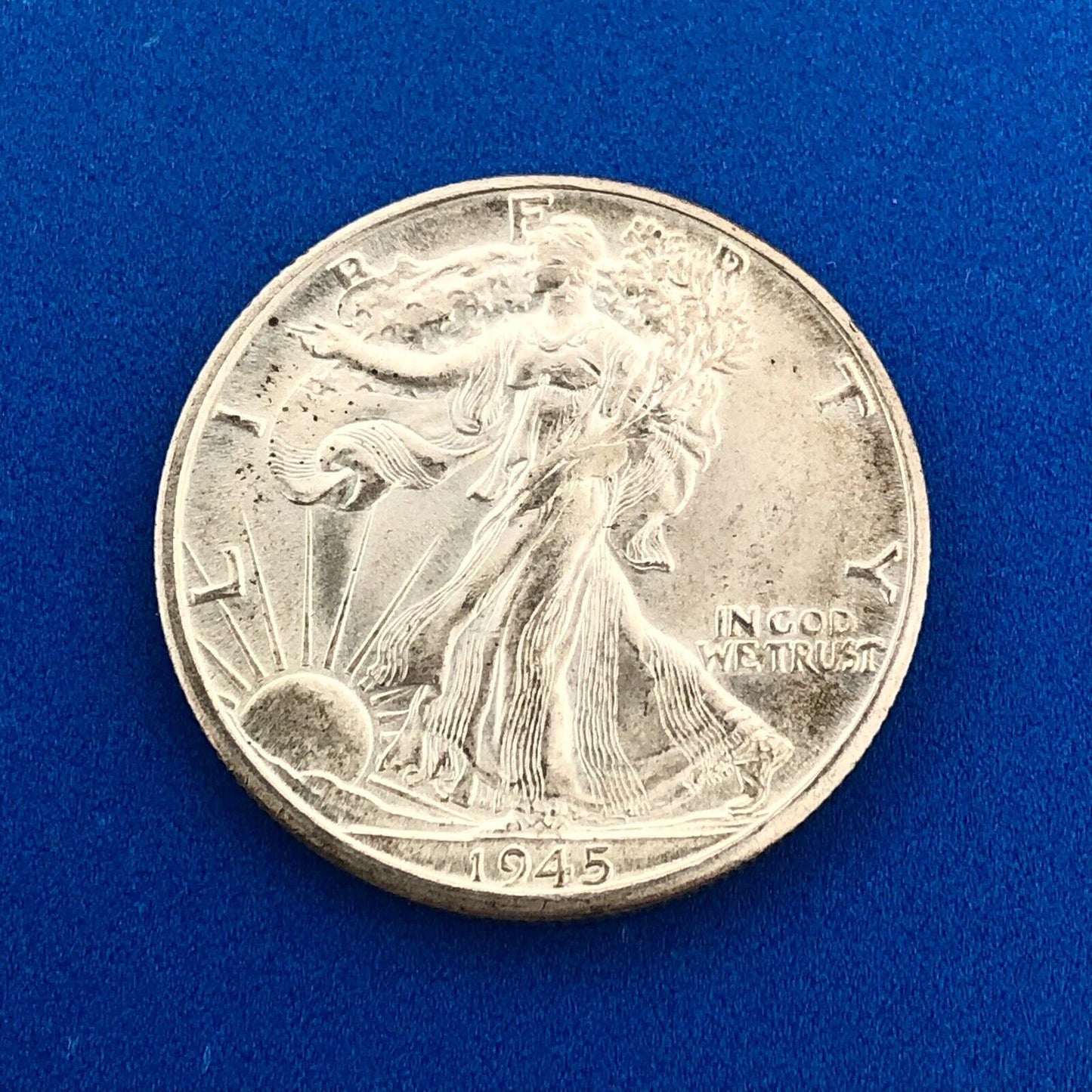 1945 D Silver Walking Liberty Half Dollar Better Key Denver Mint Coin GEM BU