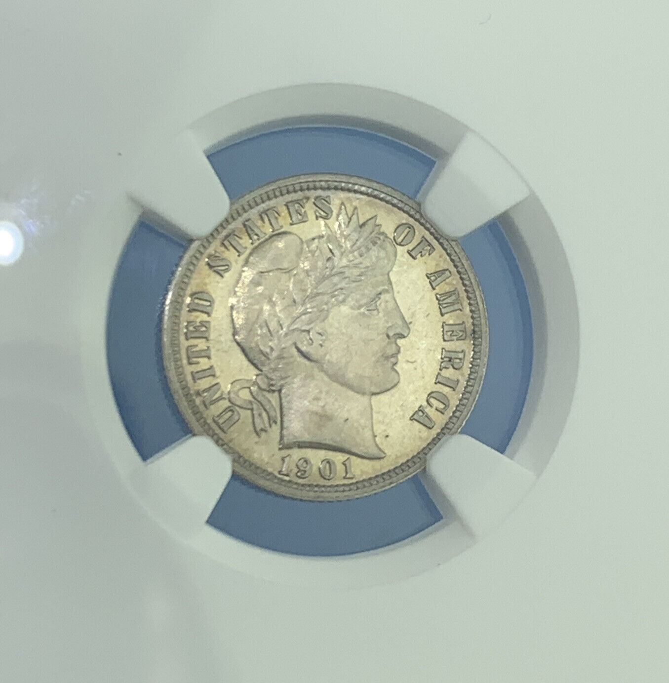 1901 P Proof Silver Barber Dime Better Philadelphia Mint NGC PF65 Cameo Coin