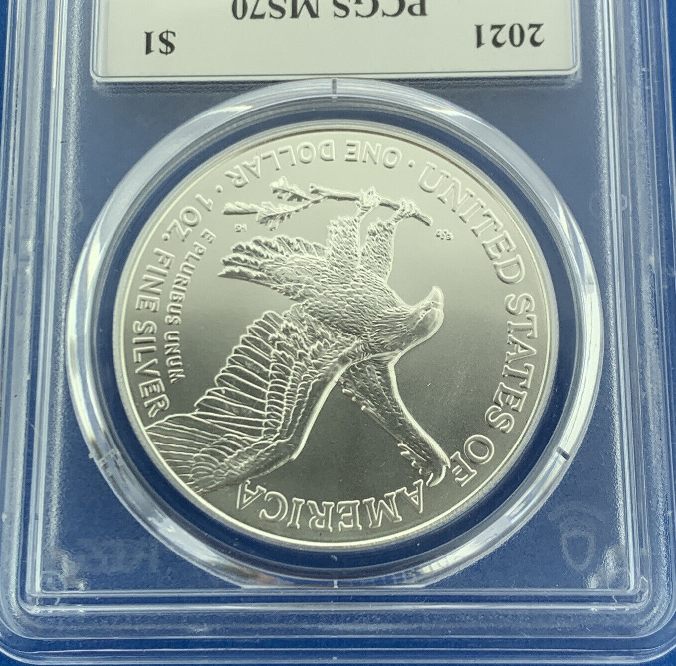 2021 Silver Eagle 999 Fine Silver PCGS MS 70 Type 2 First Strike Emily Damastra