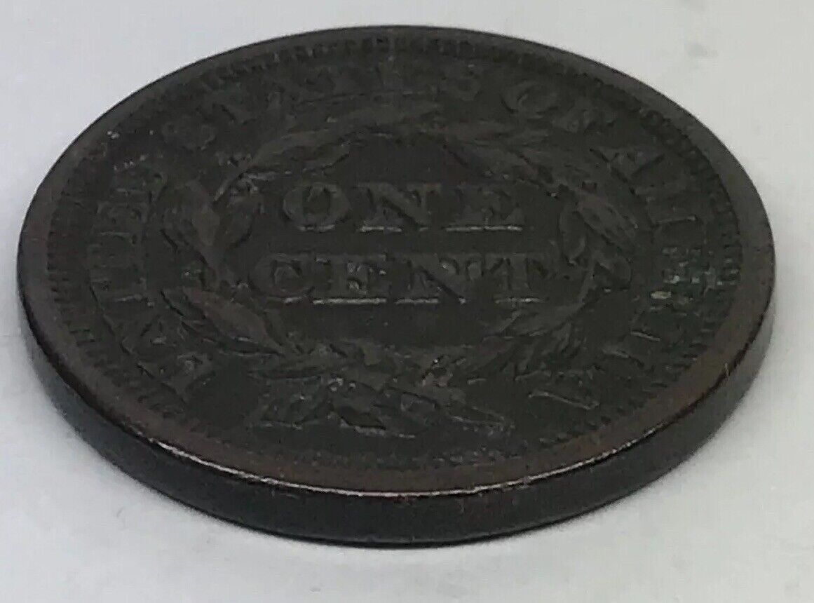 1846 Braided Hair Large Cent Small Date Early American Copper Coinage Brown