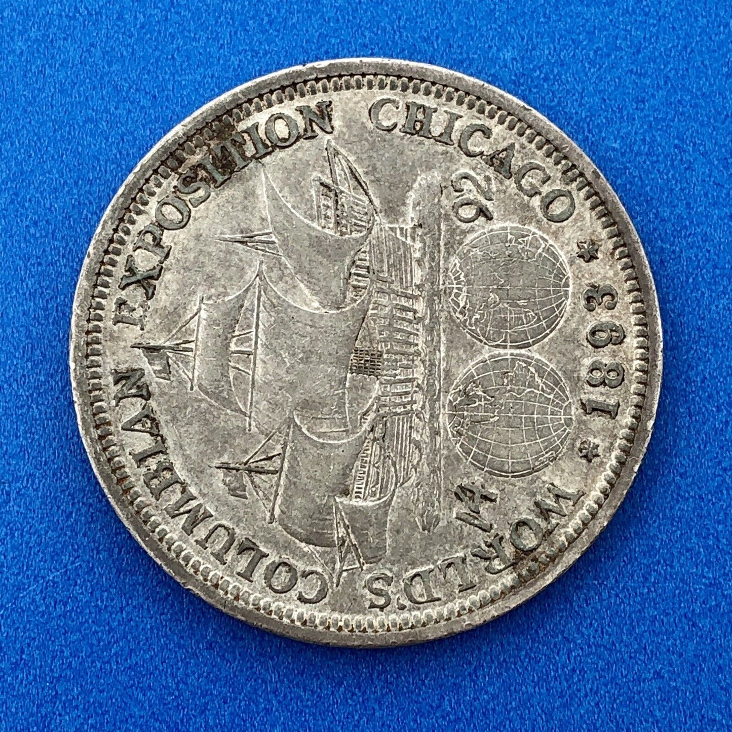 1893 P World's Columbian Exposition Commemorative Silver Half Dollar $.50 Coin
