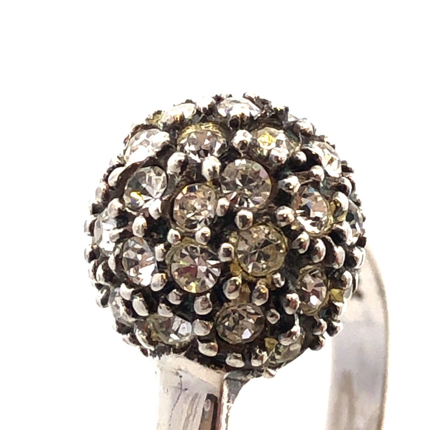 Designer Michael Anthony 925 Sterling Silver Round Cubic Zirconia Ball Dome Ring