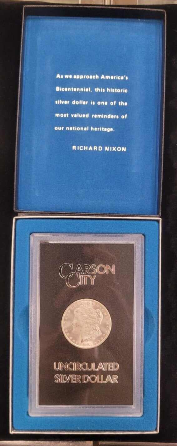 1881 Carson City Mint .900 Silver Rare GSA Hoard Morgan Dollar w/ Original Box