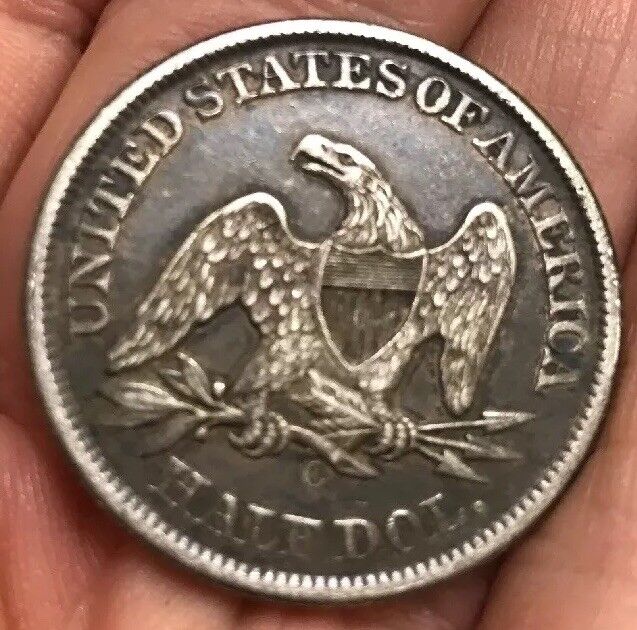 1858 O Silver Seated Liberty Half Dollar 50c Strong XF 90% Silver Scarce Coin