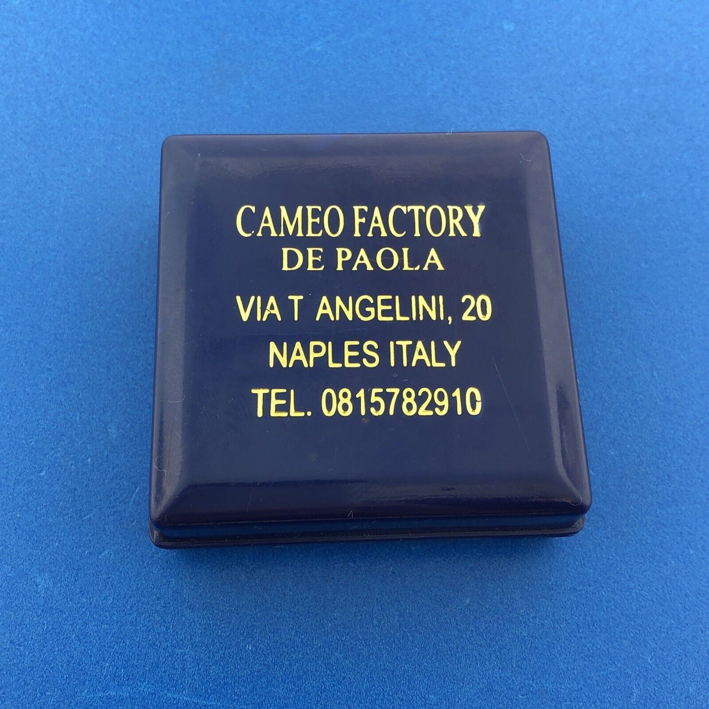 Italy Cameo Factory 925 Sterling Silver Hand Carved Cameo Shell Pendant NIB