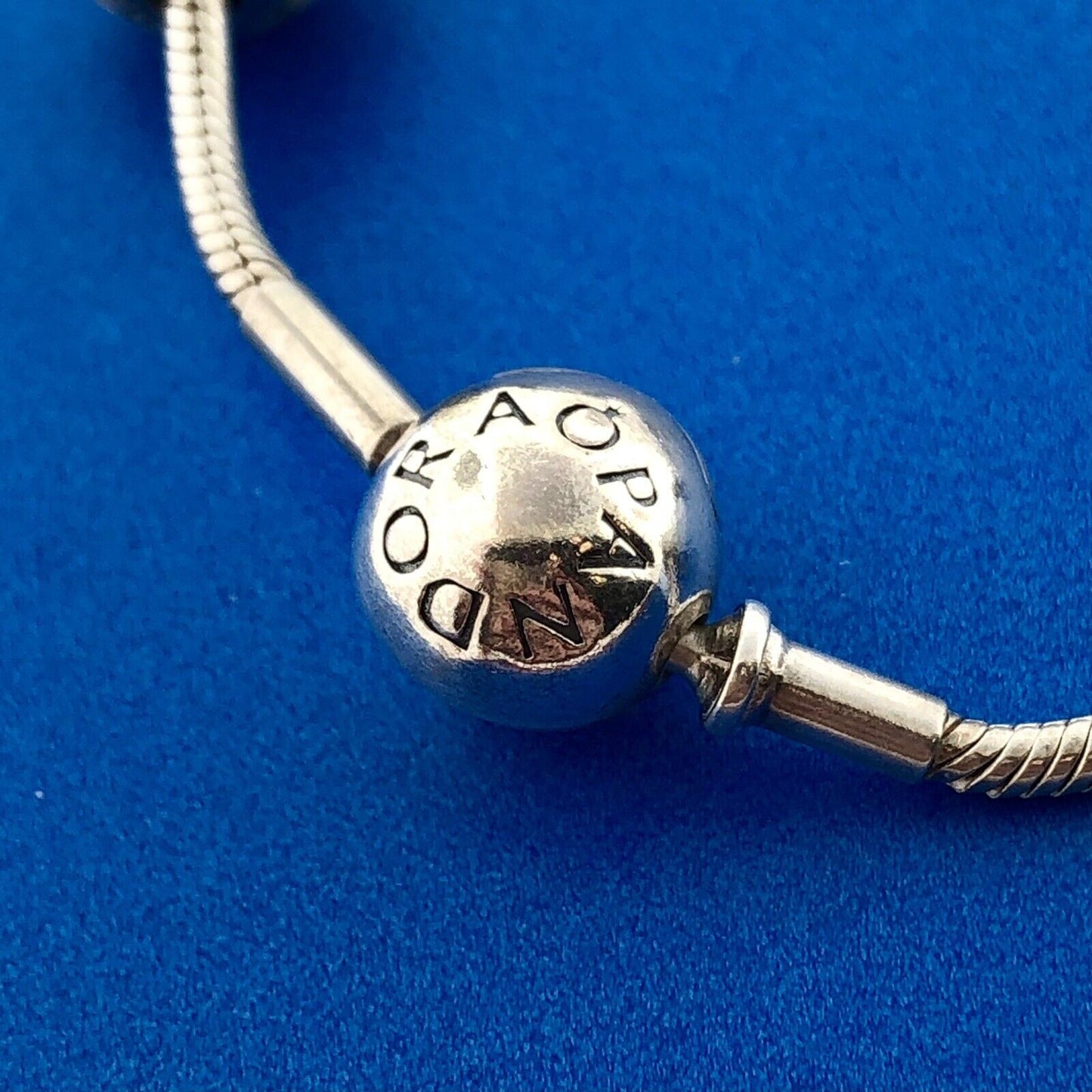 Authentic PANDORA Sterling Essence Collection Signature Clasp 6 Charm Bracelet