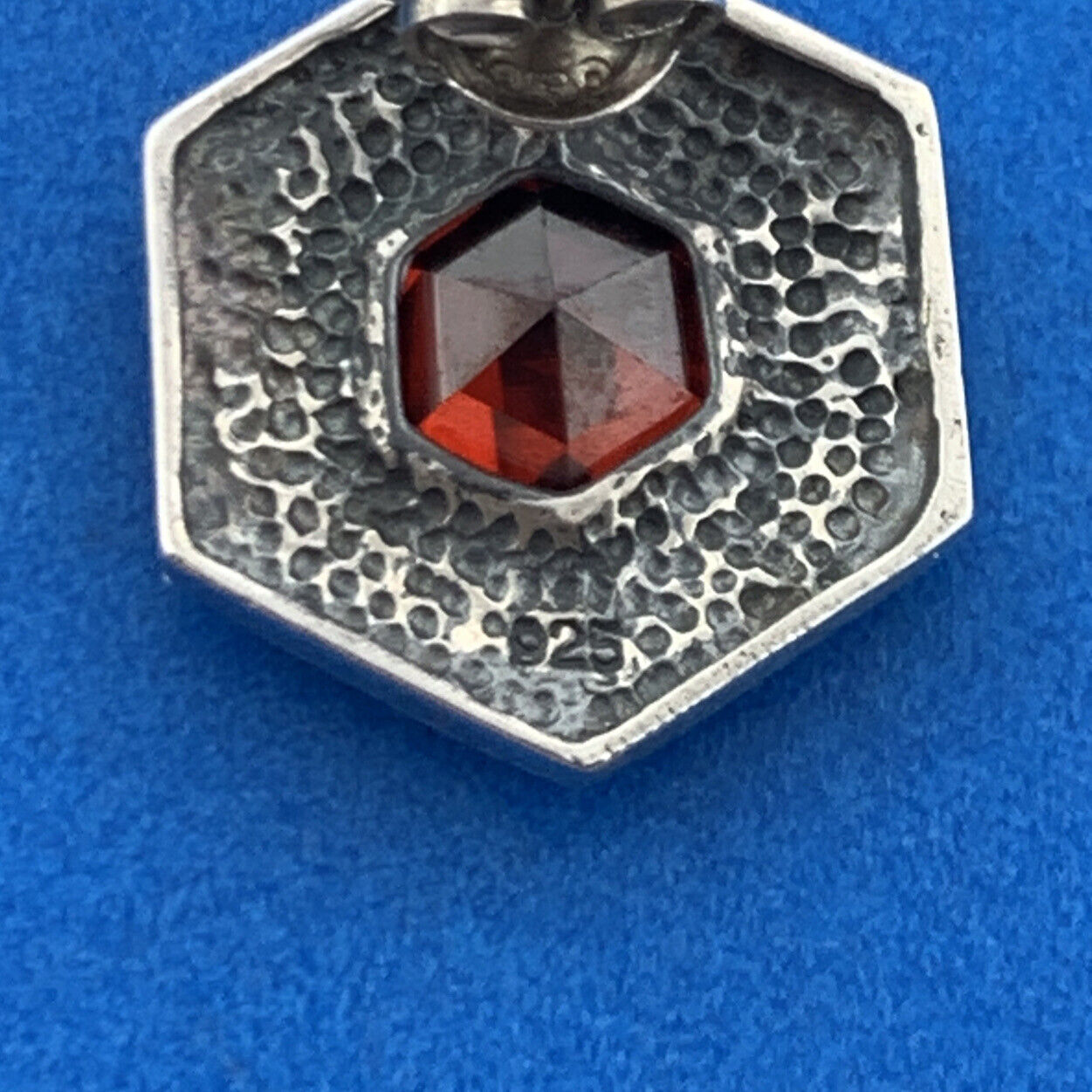 Sterling Silver Garnet Marcasite January Occasion Statement Stud Earrings