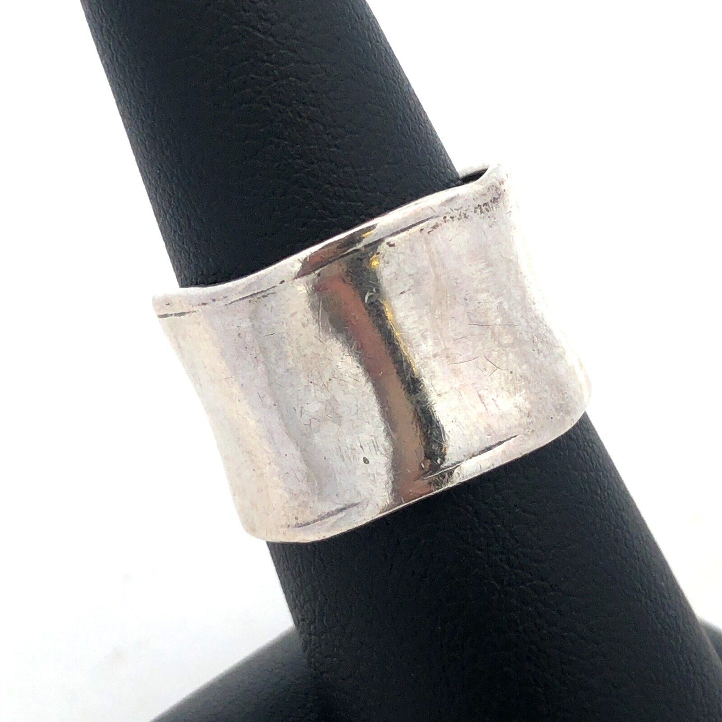 Designer Silpada 925 Sterling Silver Modernist Wide Cigar Band Ring